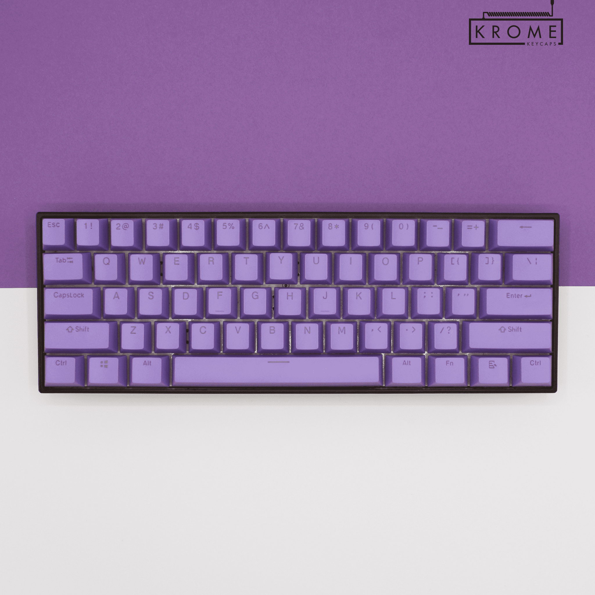 Purple Mac & Multimedia Dual Language PBT Keycaps – Krome Keycaps LTD