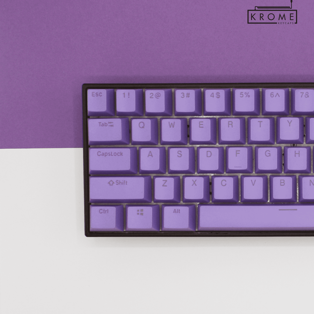 Purple PBT Italian Keycaps - ISO-IT - 100% Size - Dual Language Keycaps - kromekeycaps