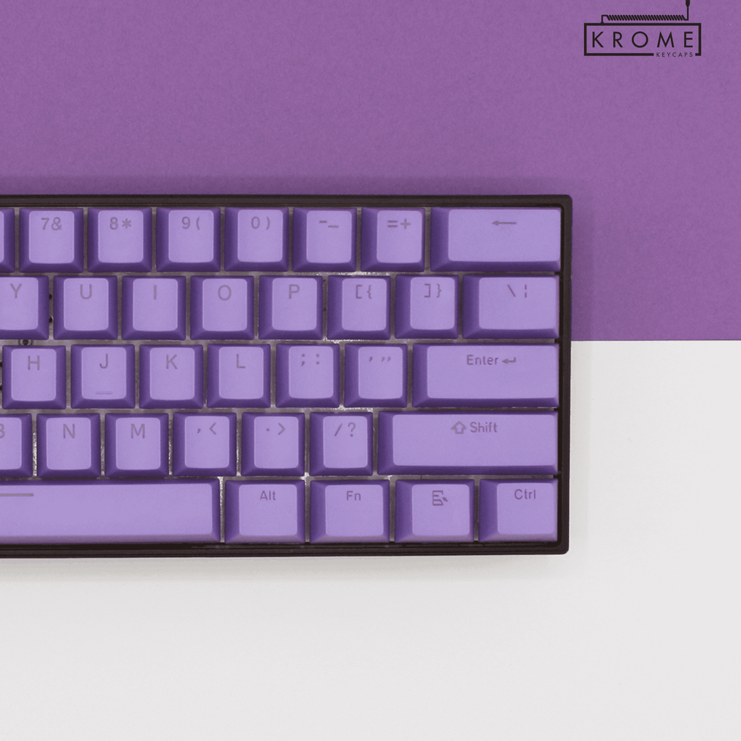 Purple PBT Spanish Keycaps - ISO-ES - 100% Size - Dual Language Keycaps - kromekeycaps