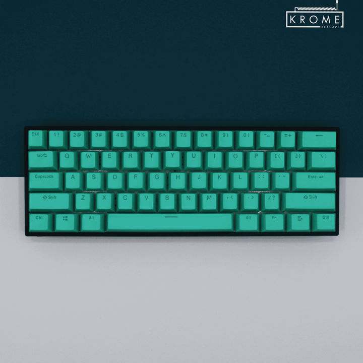 Teal PBT Hungarian Keycaps - ISO-HU - 100% Size - Dual Language Keycaps - kromekeycaps