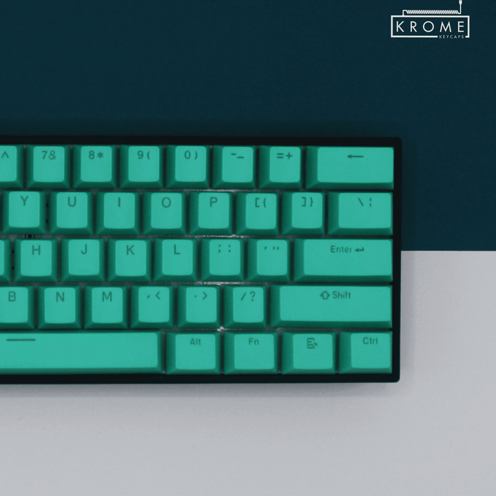 Teal PBT German Keycaps - ISO-DE - 100% Size - Dual Language Keycaps - kromekeycaps