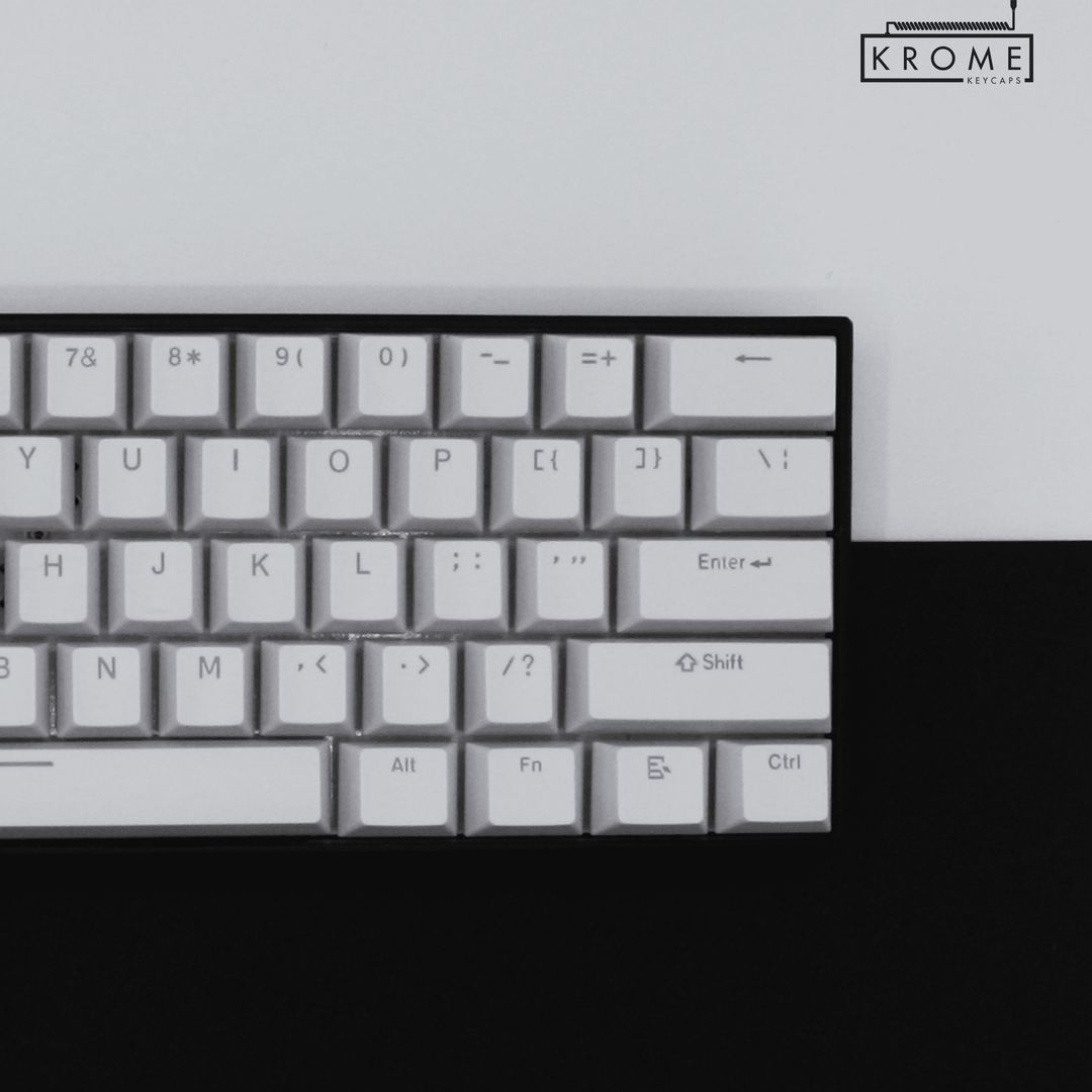 White Japanese Dual Language PBT Keycaps – Krome Keycaps LTD White Japanese Dual Language PBT Keycaps – Krome Keycaps LTD