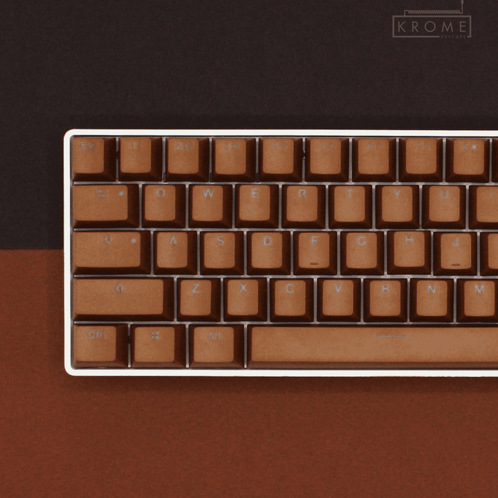 Light Brown Backlit PBT Keycaps – 65/75% Krome Keycaps LTD Single Colour, USA