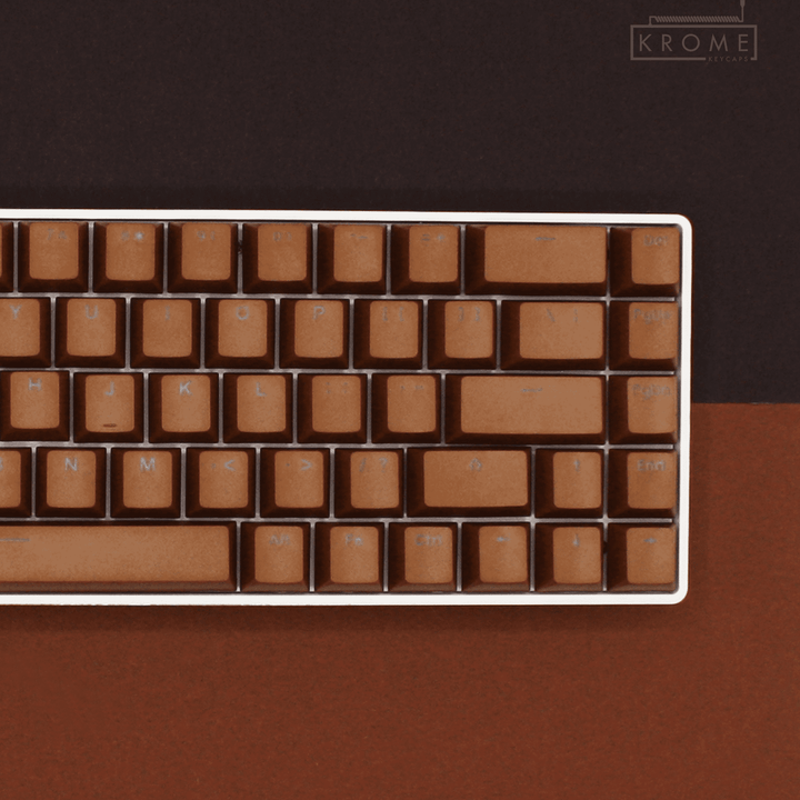 Light Brown Backlit PBT Keycaps – 65/75% Krome Keycaps LTD Single Colour, USA