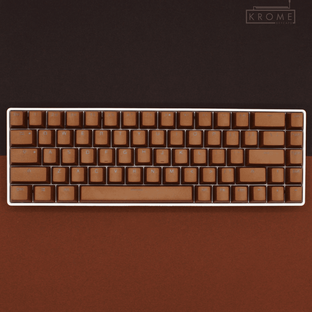 Light Brown Backlit PBT Keycaps – 65/75% Krome Keycaps LTD Single Colour, USA