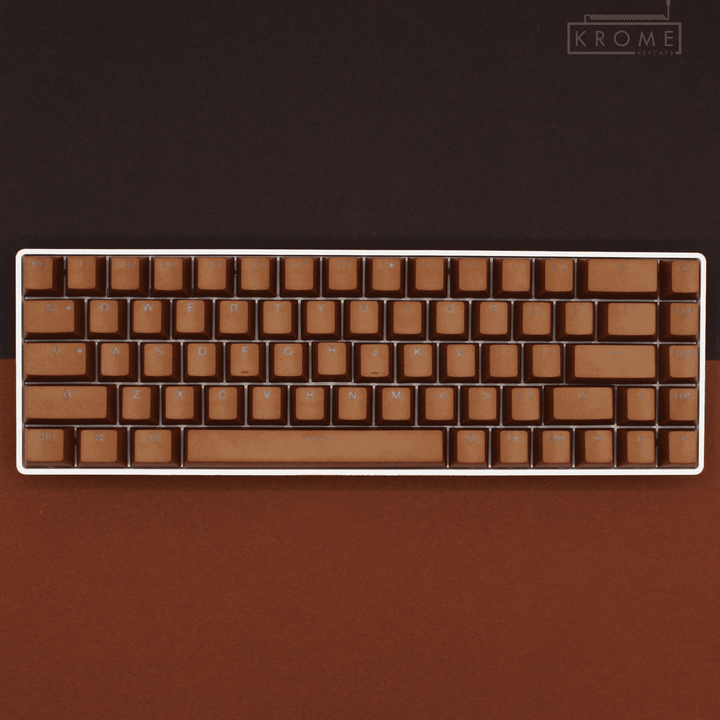 Light Brown Backlit PBT Keycaps – 65/75% Krome Keycaps LTD Single Colour, USA