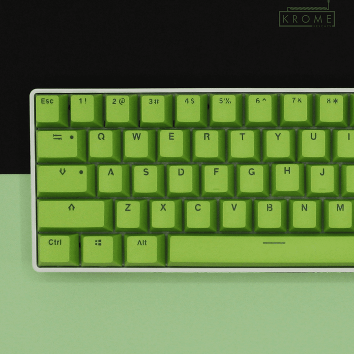 Lime UK & Japanese Dual Language PBT Keycaps - 65/75% Krome Keycaps LTD 