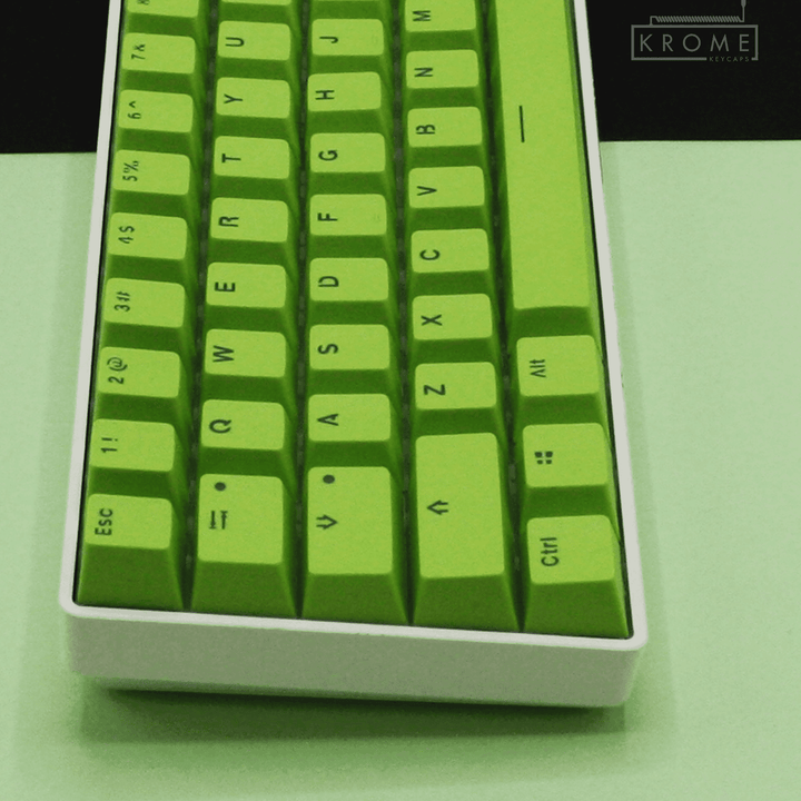 Lime PBT Dutch Keycaps - ISO-NL - 65/75% Sizes - Dual Language Keycaps - kromekeycaps