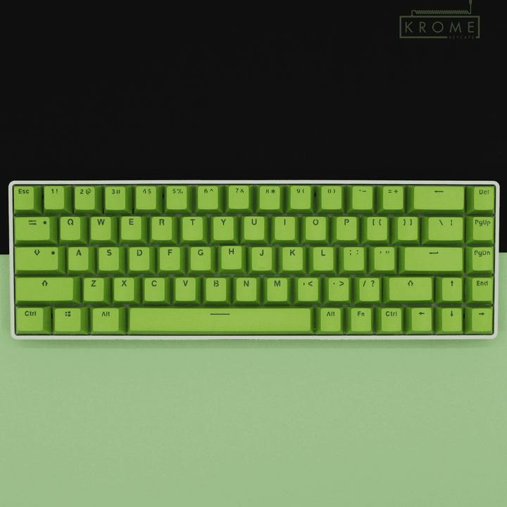 Lime Dutch (ISO-NL) Dual Language PBT Keycaps - 65/75% Krome Keycaps LTD dutch