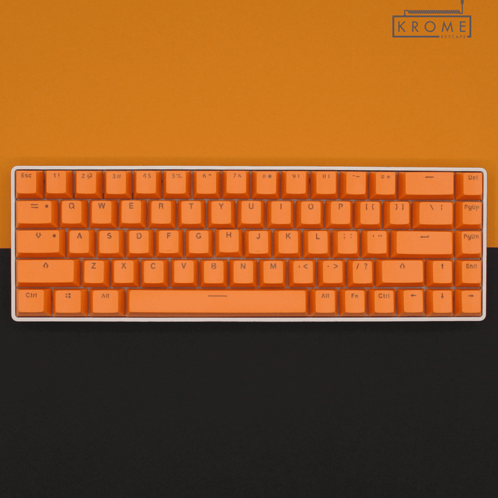 Orange Swiss (ISO-CH) Dual Language PBT Keycaps - 65/75% Krome Keycaps LTD swiss