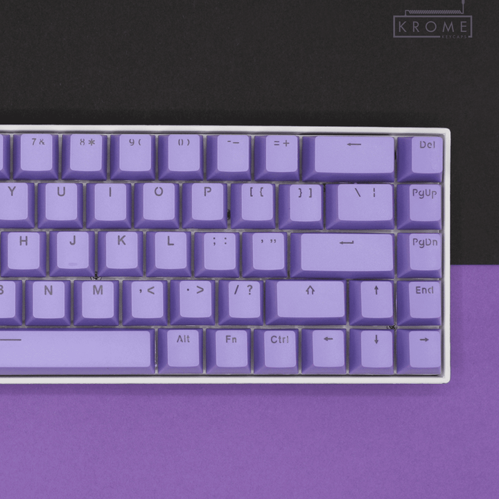 UK Purple PBT Keychron (Layout) Keycaps - 65/75% Sizes - Dual Language Keycaps - kromekeycaps