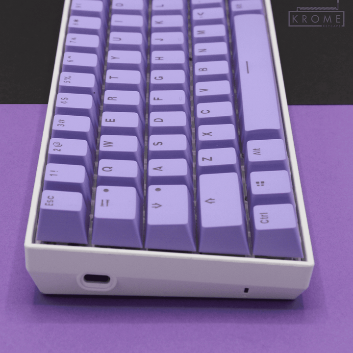 Purple PBT Danish Keycaps - ISO-DK - 65/75% Sizes - Dual Language Keycaps - kromekeycaps