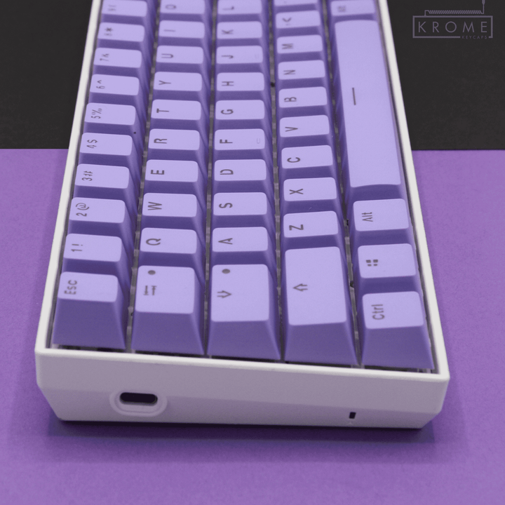 US Purple PBT Korean (Hangul) Keycaps - 65/75% Sizes - Dual Language Keycaps - kromekeycaps