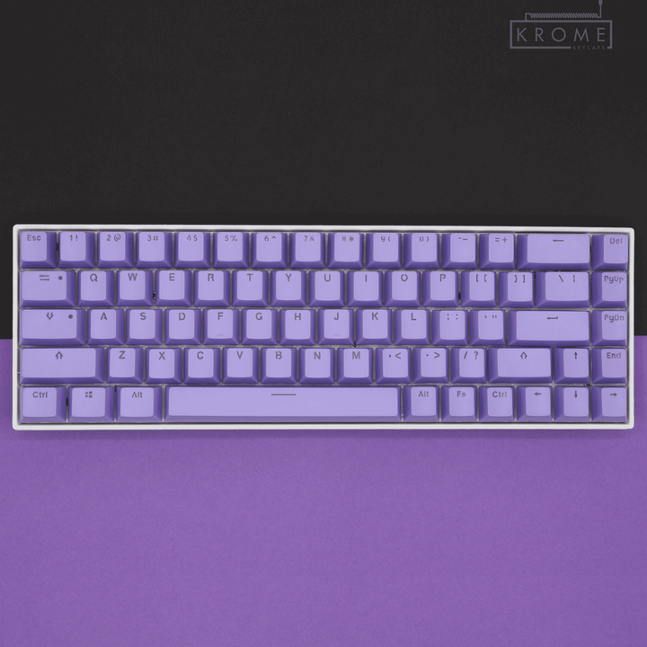 US Purple PBT Korean (Hangul) Keycaps - 65/75% Sizes - Dual Language Keycaps - kromekeycaps