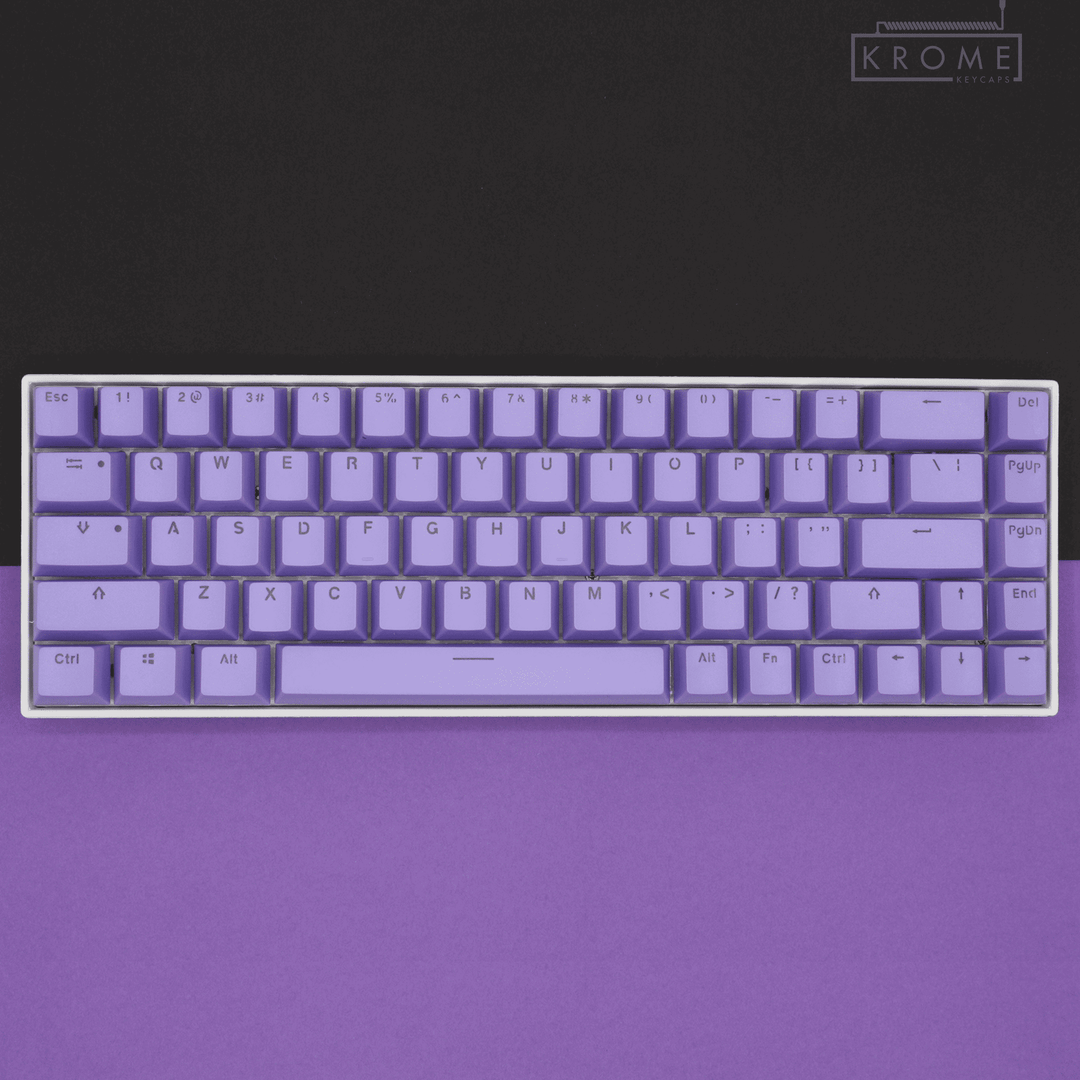 Purple PBT Dutch Keycaps - ISO-NL - 65/75% Sizes - Dual Language Keycaps - kromekeycaps