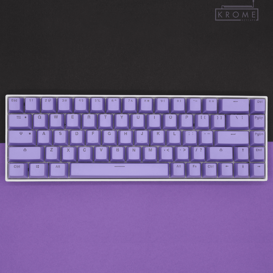 UK Purple PBT Keychron (Layout) Keycaps - 65/75% Sizes - Dual Language Keycaps - kromekeycaps