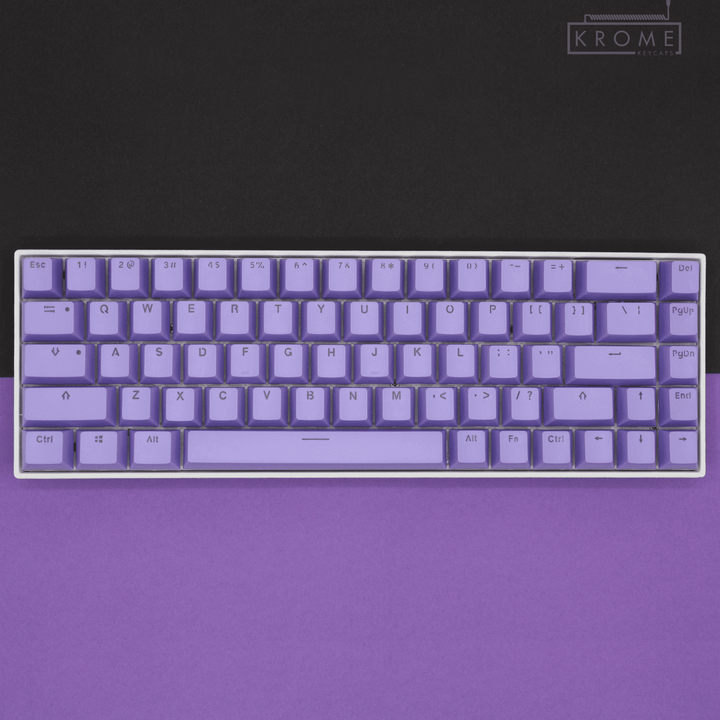 US Purple PBT Japanese (Hiragana) Keycaps - 65/75% Sizes - Dual Language Keycaps - kromekeycaps