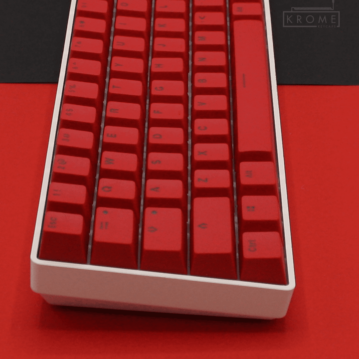 Red PBT Hungarian Keycaps - ISO-HU - 65/75% Sizes - Dual Language Keycaps - kromekeycaps