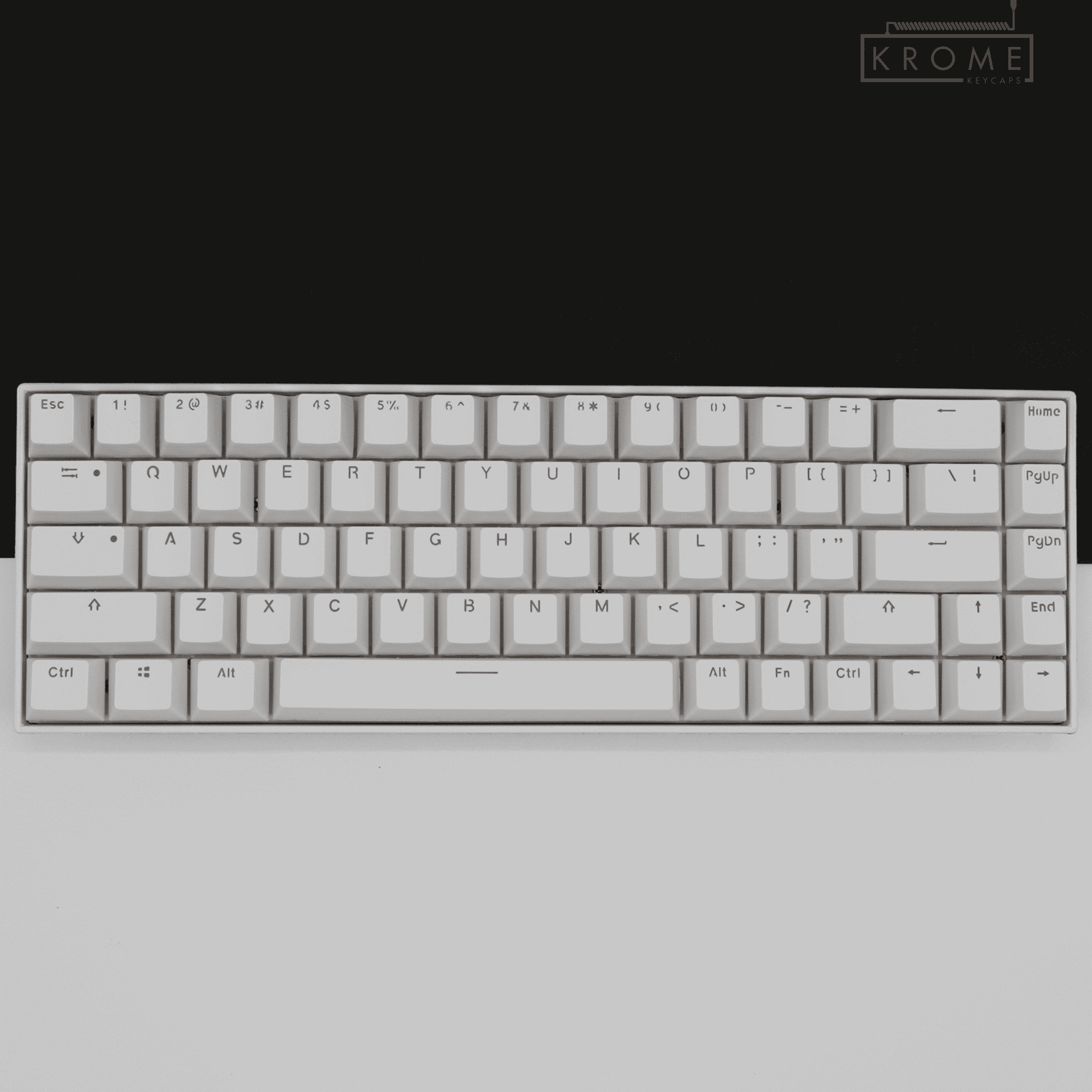 White Keychron (Layout) Dual Language PBT Keycaps - 65/75% – Krome