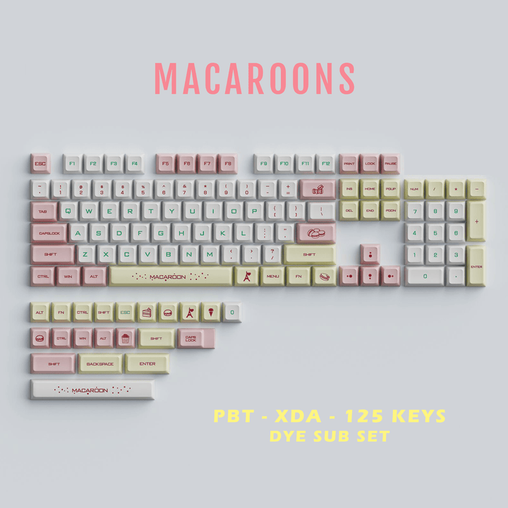 Macaroons - XDA - 125 Keycaps Krome Keycaps LTD dyesub