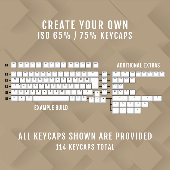 65/75% - ISO/ANSI - Create Your Own Standard - Dual Colour Way - kromekeycaps