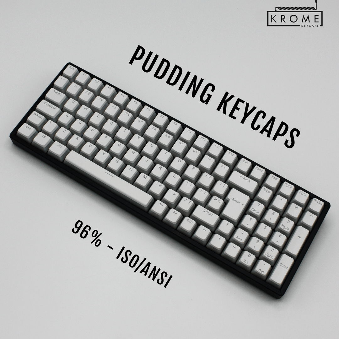 96% - ISO/ANSI - Create Your Own Pudding - Dual Colour Way - kromekeycaps