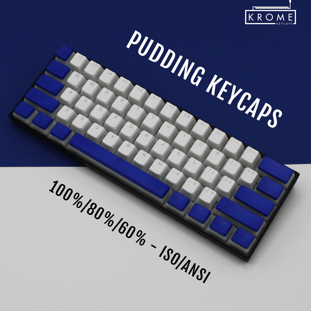 100/80/60% - ISO/ANSI - Create Your Own Pudding - Dual Colour Way - kromekeycaps