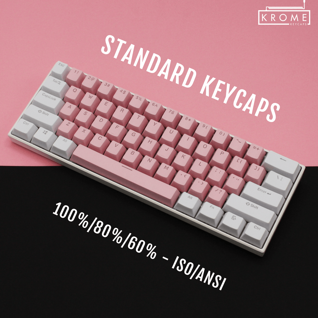 100/80/60% - ISO/ANSI - Create Your Own Standard - Dual Colour Way Krome Keycaps LTD 100/80/60, Multicolour