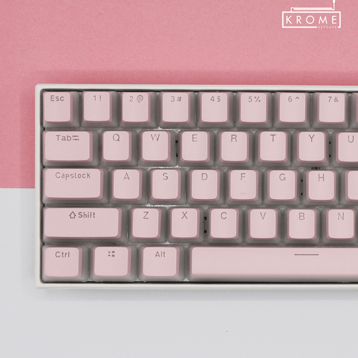 Light Pink Backlit PBT Pudding Keycaps Krome Keycaps LTD Pudding Single