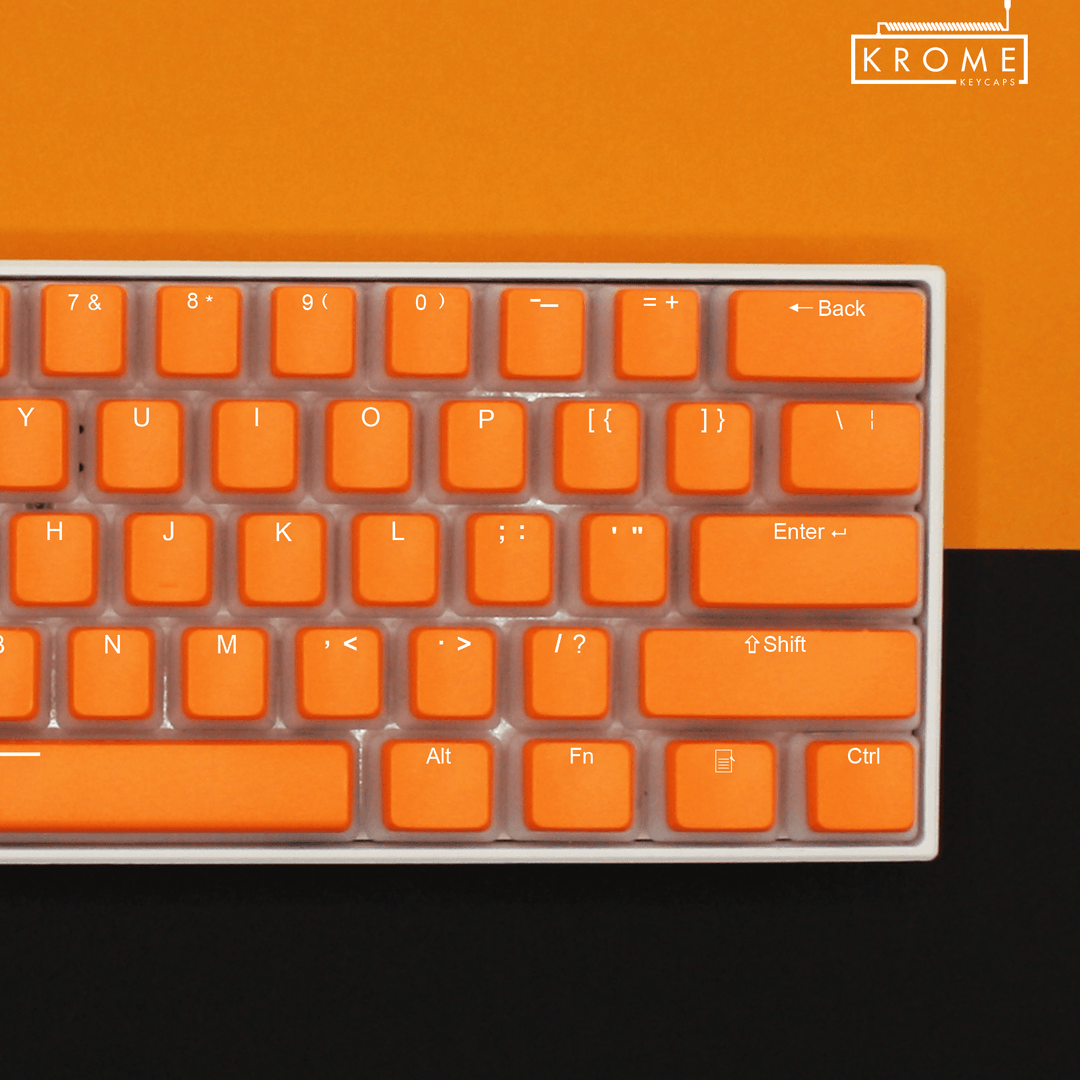 ANSI - Pudding Orange PBT Keycaps - kromekeycaps