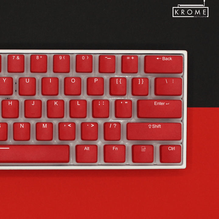 Red Backlit PBT Pudding Keycaps Krome Keycaps LTD Pudding Single