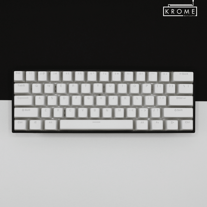 White Backlit PBT Pudding Keycaps Krome Keycaps LTD Pudding Single