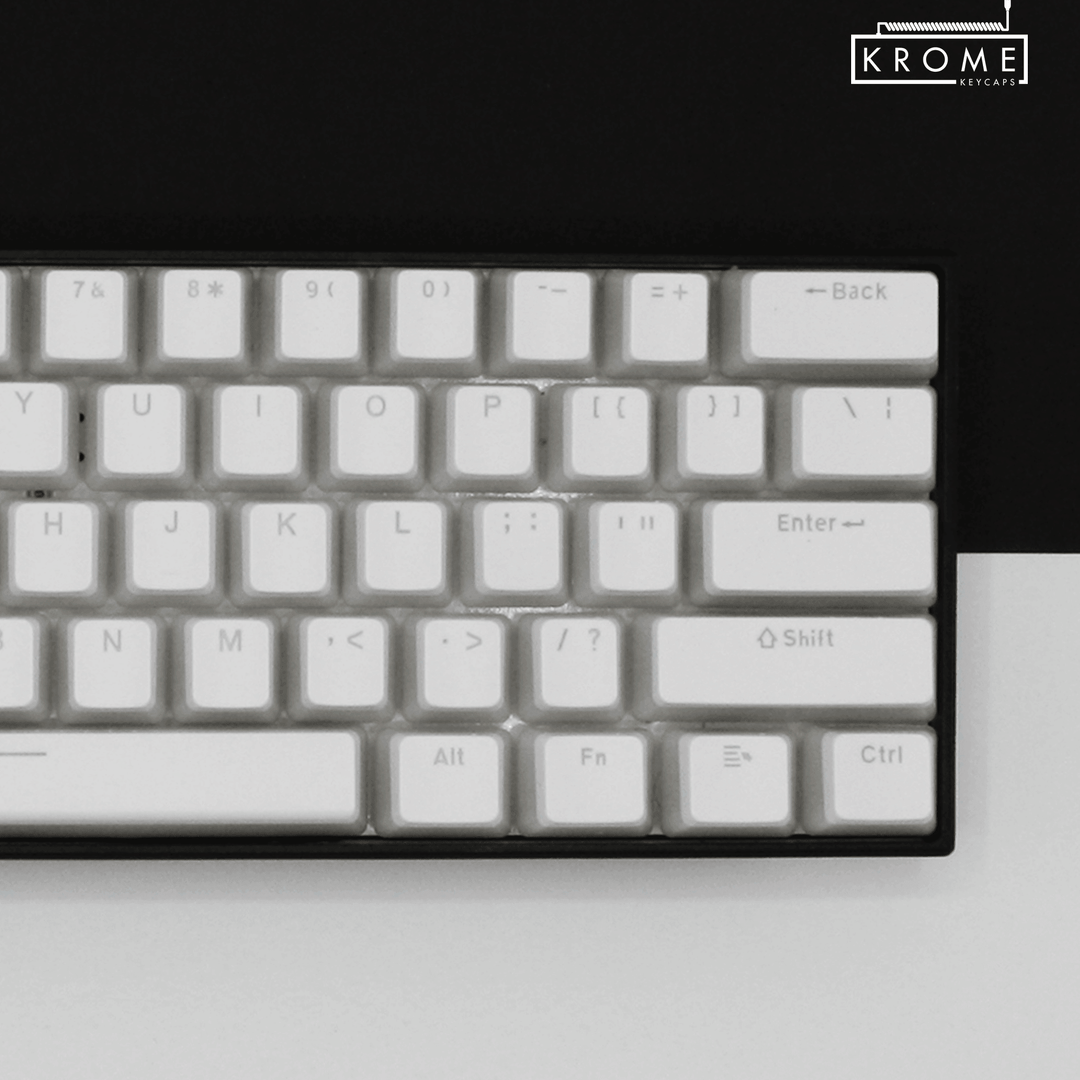 White Backlit PBT Pudding Keycaps Krome Keycaps LTD Pudding Single
