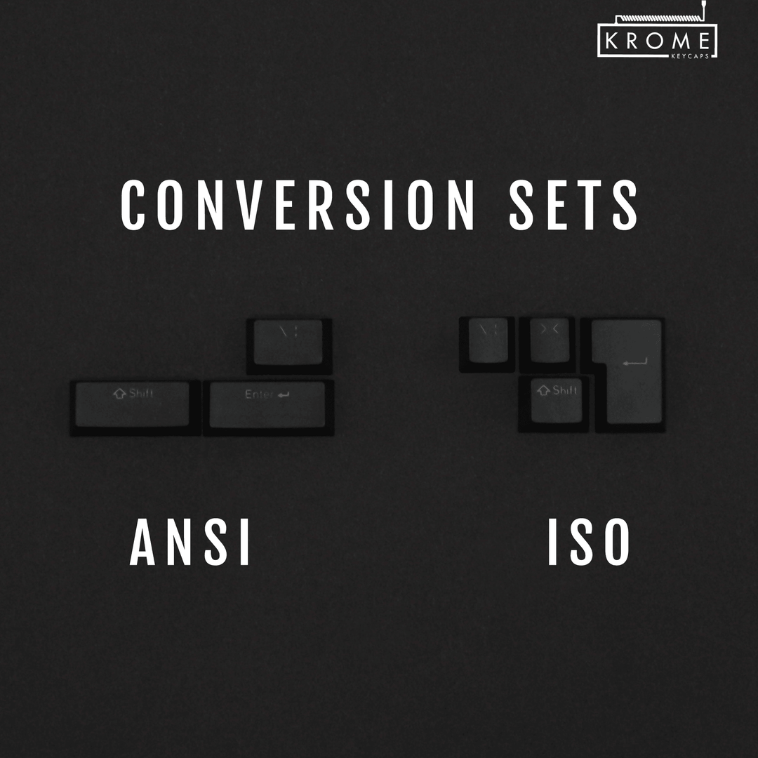 ANSI/ISO - Standard Conversion Kits - Black - kromekeycaps