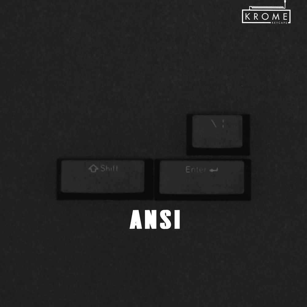 ANSI/ISO - Standard Conversion Kits - Black - kromekeycaps