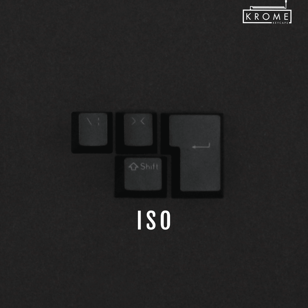 ANSI/ISO - Standard Conversion Kits - Black - kromekeycaps