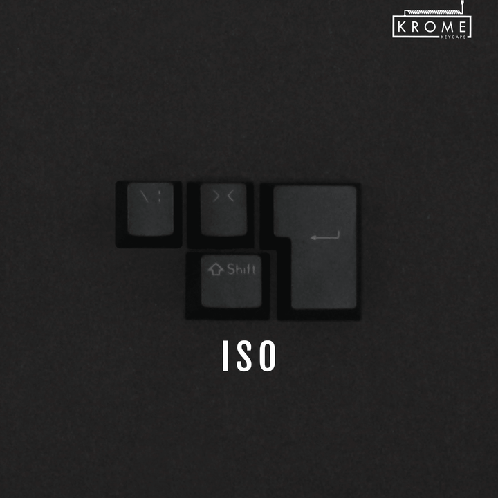 ANSI/ISO - Standard Conversion Kits - Black - kromekeycaps