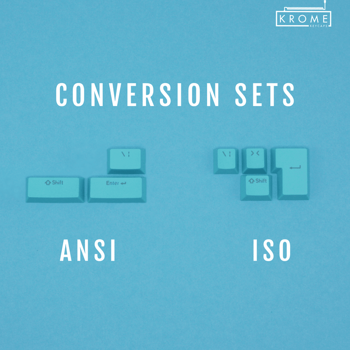 ANSI/ISO - Standard Conversion Kits - Blue - kromekeycaps