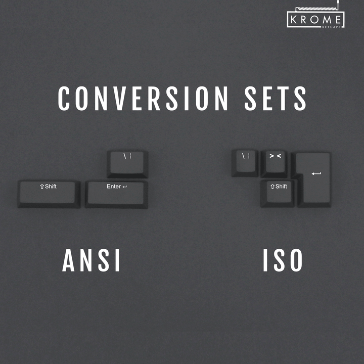 ANSI/ISO - Standard Conversion Kits - Grey - kromekeycaps