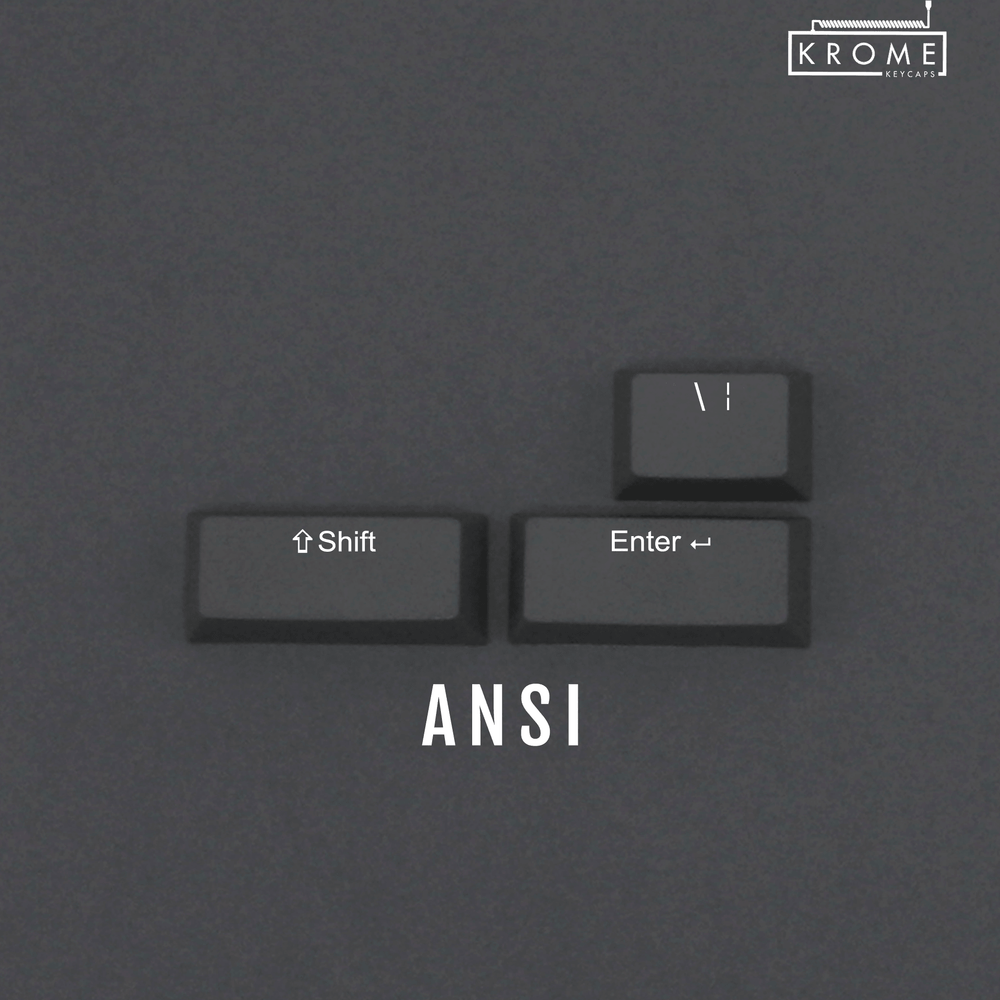 ANSI/ISO - Standard Conversion Kits - Grey - kromekeycaps