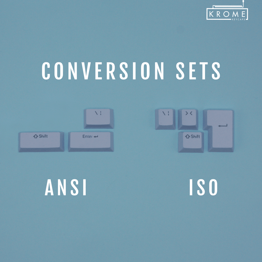 ANSI/ISO - Standard Conversion Kits - Light Blue - kromekeycaps