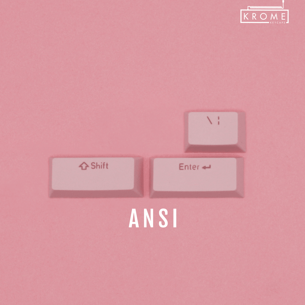 ANSI/ISO - Standard Conversion Kits - Light Pink - kromekeycaps