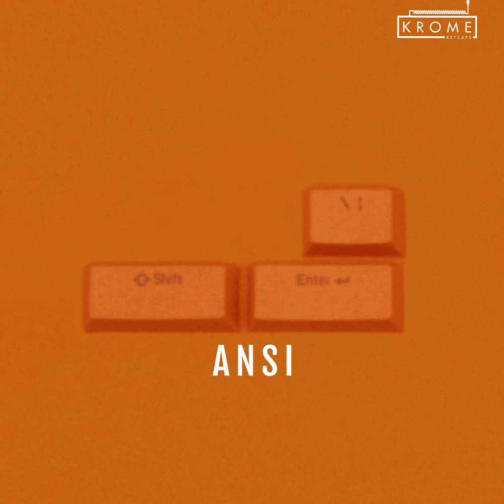 ANSI/ISO - Standard Conversion Kits - Orange - kromekeycaps