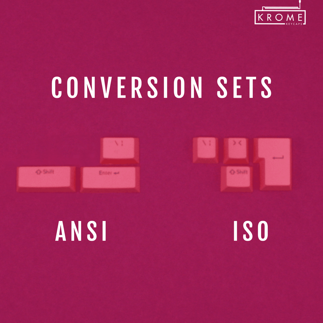 ANSI/ISO - Standard Conversion Kits - Pink - kromekeycaps