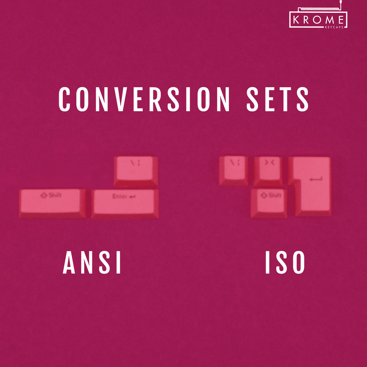ANSI/ISO - Standard Conversion Kits - Pink - kromekeycaps