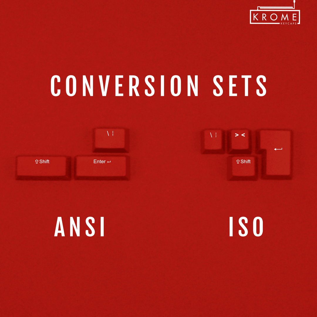 ANSI/ISO - Standard Conversion Kits - Red - kromekeycaps