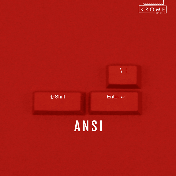 ANSI/ISO - Standard Conversion Kits - Red - kromekeycaps