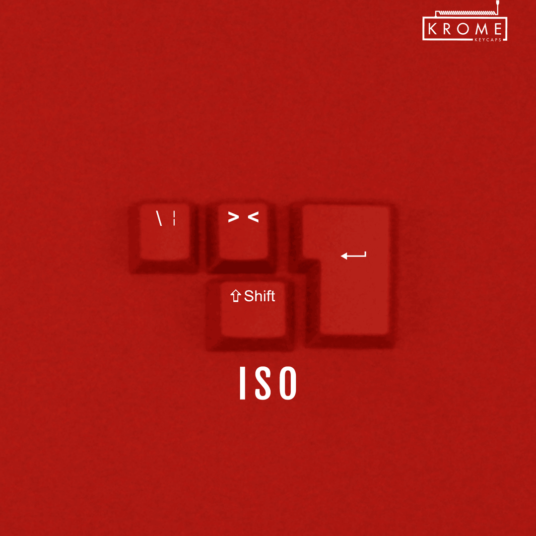 ANSI/ISO - Standard Conversion Kits - Red - kromekeycaps