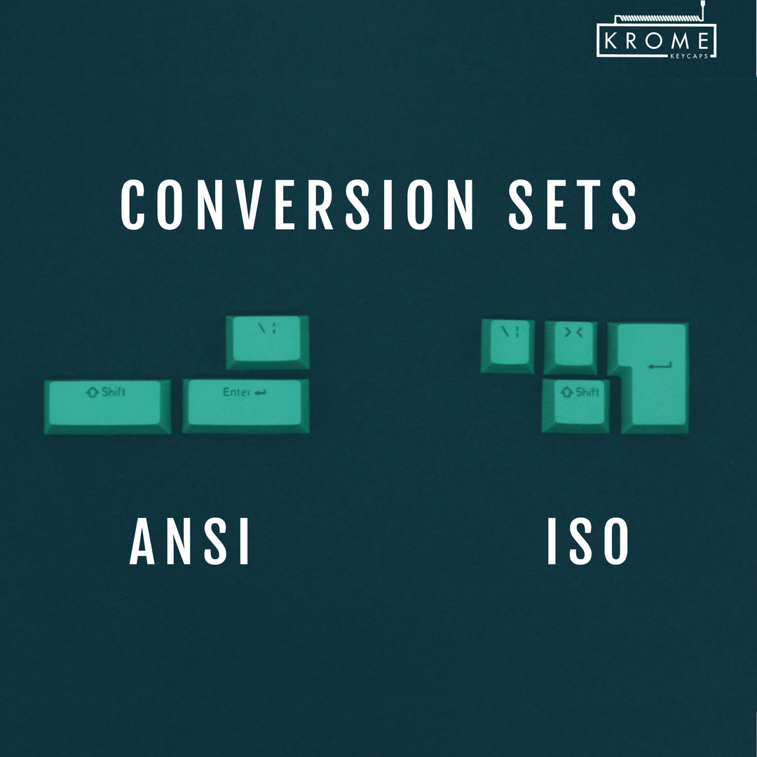ANSI/ISO - Standard Conversion Kits - Teal - kromekeycaps