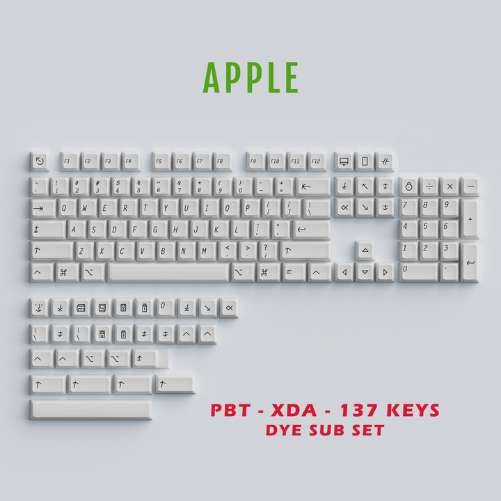Apple - XDA - 137 Keycaps - kromekeycaps